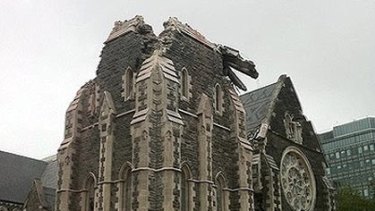 Christchurch Cathedral was heavily damaged in today's eathquake.
