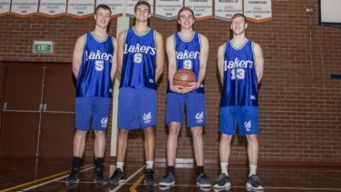 UC Senior Secondary College students who played on the same basketball team as Dante Exum. From left: Robert Colton, Jack McVeigh, Billy Muir, Mitch Brown. 