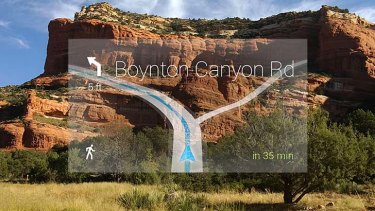 Boynton Canyon Road as seen by google Glass.