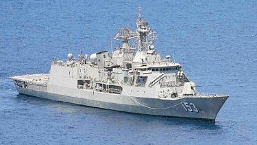 HMAS Stuart is believed to be one of three Australian navy ships to have entered Indonesian waters.
