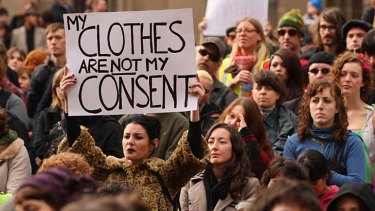 About 3000 people gathered in Melbourne yesterday as part of the international protest movement known as SlutWalk.