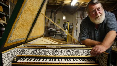 Sweet music: The harpsichord  has captivated Alistair McAllister since the age of 15. This piece, the  copy of a 17th-century gem, has gone to the new $128-million Recital Centre in Southbank. It could be worth about $50,000 on the open market. 