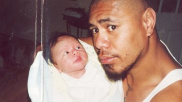 Dinsdale with his son Shannon.