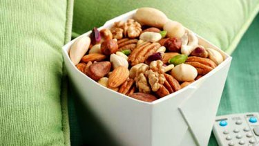 Filling and nutritious ... a handful of raw or dry-roasted nuts makes a healthy snack.
