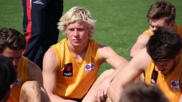 Top prospect: Newcastle boy Isaac Heeney  is on his way to the Swans as a first-round draft prospect.