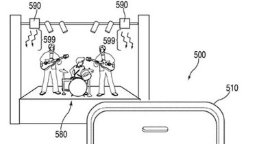 A grab from Apple's patent which disables recording functions on mobiles.