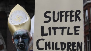 A protest against the Pope's handling of clerical abuse.