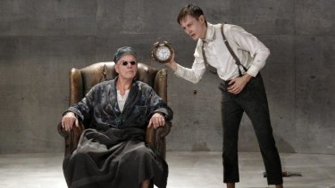 Mirror image? Colin Friels and Luke Mullins in Melbourne Theatre Company's <i>Endgame</i>.