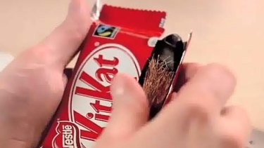 Greenpeace's YouTube video of an office worker inadvertently biting into an orang-utan finger instead of a Kit Kat chocolate bar.