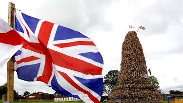 Hundreds of bonfires are being prepared as Protestants across Northern ireland light bonfires on the 11th July to celebrate the 1690 Battle of the Boyne.