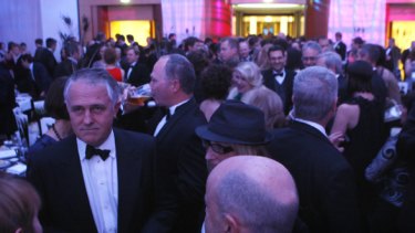 Liberal leader Malcolm Turnbull, pictured at Wednesday's Mid-Winter Ball, will reach out to women in a different manner to sacked adviser Anthony Scrinis.