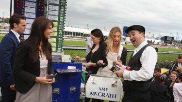 Bookmaker Amy McGrath and team enjoy Cox Plate day.