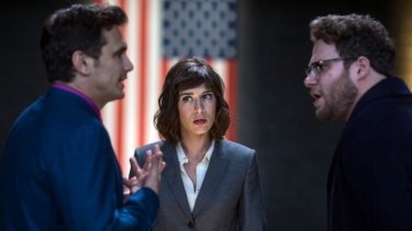 Shelved ... The Interview stars James Franco, Lizzy Caplan and Seth Rogen.