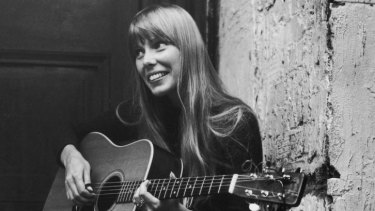 Canadian-born folk singer and songwriter Joni Mitchell in 1968.