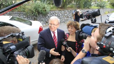 Kevin Rudd's call for 'people power' was reinforced by wife Therese Rein.