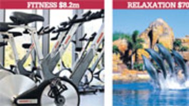 Money spent on gym equipment, accommodation and venue hire at Sea World, courses at Harvard University and fees at Singapore’s Sembawang Country Club.