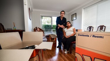Jeremy Ducklin with his partner Nikoo is one of removalist Christopher Boyce's many victims. He paid $1300 last year to move from Queensland to NSW but the removalist never showed.