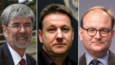 Climate Change experts: Dr John Church, Dr Scott Power and Professor Ottmar Edenhofer. 