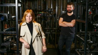 "You feel like you're pouring into their minds": Suddenly Last Summer director Kip Williams backstage at the Sydney Opera House with designer Alice Babidge.