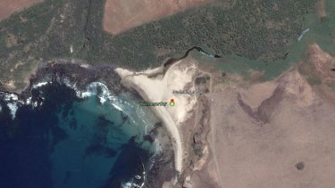 A man has been airlifted to hospital after he was washed off rocks at Bushranger Bay.