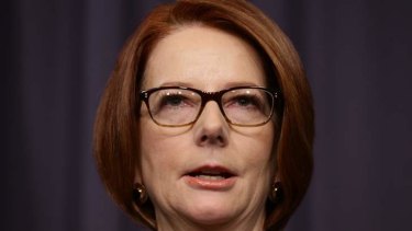 Julia Gillard addresses the media after losing the Labor leadership ballot.