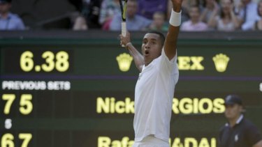 Nick Kyrgios is appearing in his first Wimbledon.