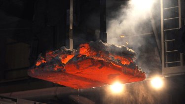 Aluminium smelting uses huge amounts of electricity.