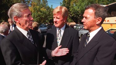 Mal Walden with the late Brian Naylor and David Johnston.