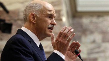 Called off a referendum ... Greek Prime Minister George Papandreou.