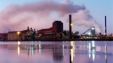 The old BHP Newcastle Steel Works on the Hunter River. The region wants a digital future.