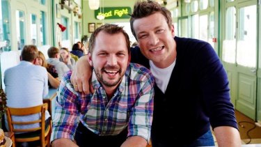Jamie Oliver, right, revealed the Hobbit role offer on his new show, <i>Jamie and Jimmy's Food Fight Club</i>.