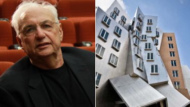 Shaping up ... the Ray and Maria Stata Centre at the Massachusetts Institute of Technology, above,  convinced UTS to approach Frank Gehry, pictured in Sydney yesterday.