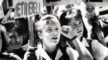 Demonstrations ... education cuts in the 1980s triggered protests by teachers, parents and students in Sydney.