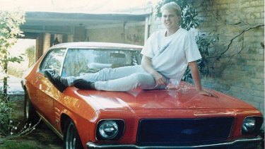 A portrait of the Speaker of the House Tony Smith as a young hoon with his Holden Monaro.