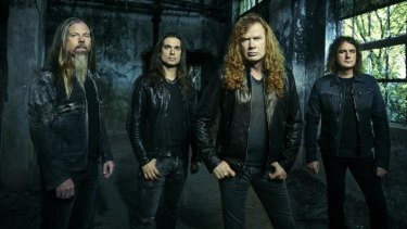 Megadeth with Dave Mustaine (second from right). 