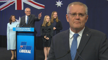 Outgoing prime minister Scott Morrison has delivered his concession speech from Liberal HQ.