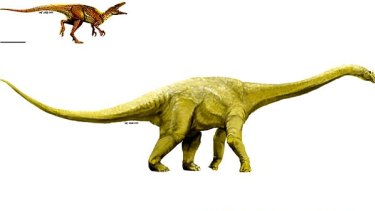 New dinosaurs . . . (clockwise from above) Australovenator, Wintonotitan, Diamantinasaurus.