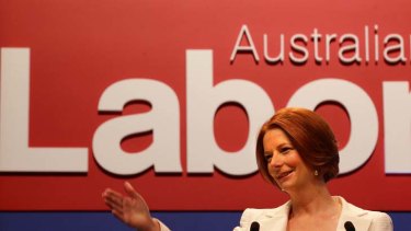 Australian Prime Minister Julia Gillard at the 46th National Conference for the Australia Labor Party.