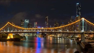 Ben Messina's photo 'River City Brisbane', as presented to the royals.