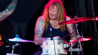 Arrested over alleged guns ring: Rose Tattoo drummer Paul DeMarco.