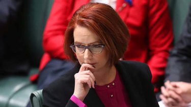 Resisting calls to stand down: Prime Minister Julia Gillard.