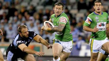 Todd Carney playing for the Raiders in 2008.
