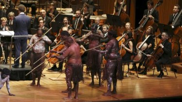 Jandamarra: dancers with the Sydney Symphony.