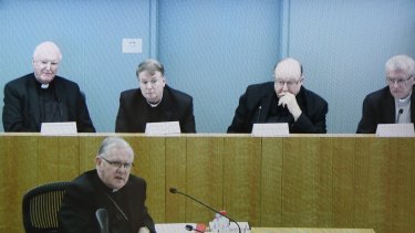 Melbourne Archbishop Denis Hart, Sydney Archbishop Anthony Fisher, Adelaide Archbishop Philip Wilson and Perth Archbishop Timothy Costelloe appeared before the Royal Commission in February 2017.