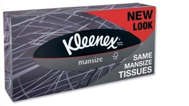 Kleenex Mansize tissues: a change in packaging led to a 14 per cent reduction in quantity.