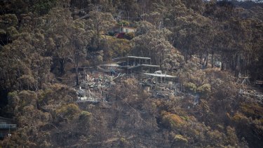 Wye River households destroyed in the fires. 