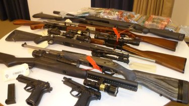 These are the weapons seized during the dawn raids. 