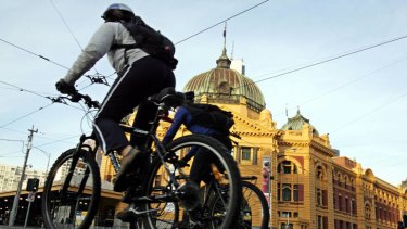 Where to put the number plate? ...  bicycles make up 11 per cent of the vehicles in the Melbourne CBD.
