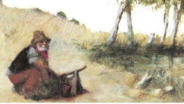 A Desmond Digby illustration from a 1970 edition of <i>Waltzing Matilda</i>.