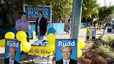 Former PM Kevin Rudd still enjoys strong support in the seat of Griffith.